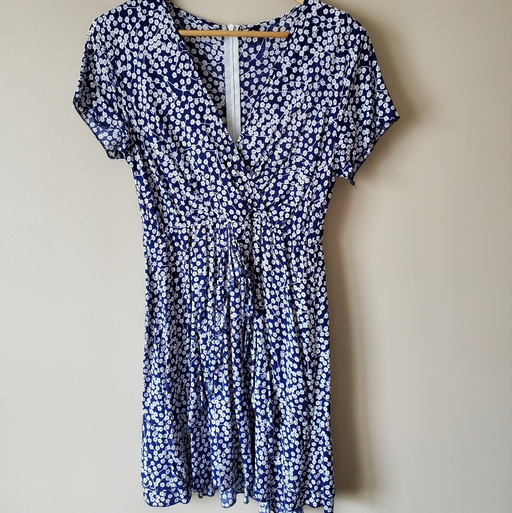 Blue Floral Mini Dress